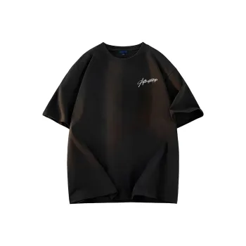 FONDLOOK T Shirt Unisex Navy Blue