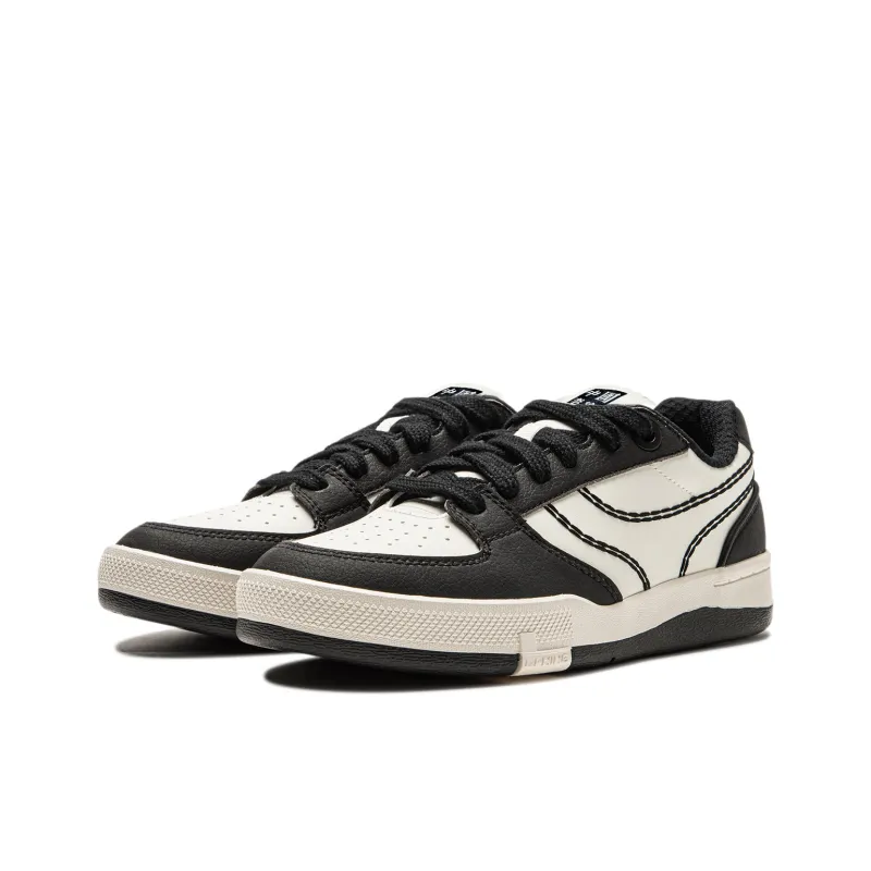 LiNing Zhengrong Non slip Lightweight Low Top Skateboard Shoes Women's White Black-2