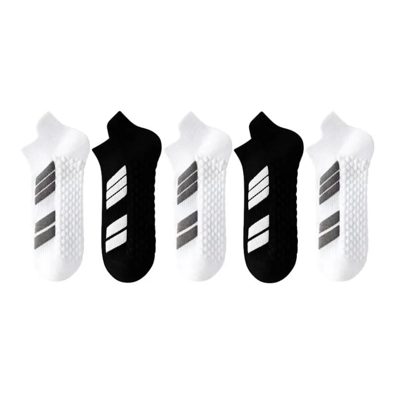 Gentle Welcome All Season All Basketball Socks Unisex Black White-11