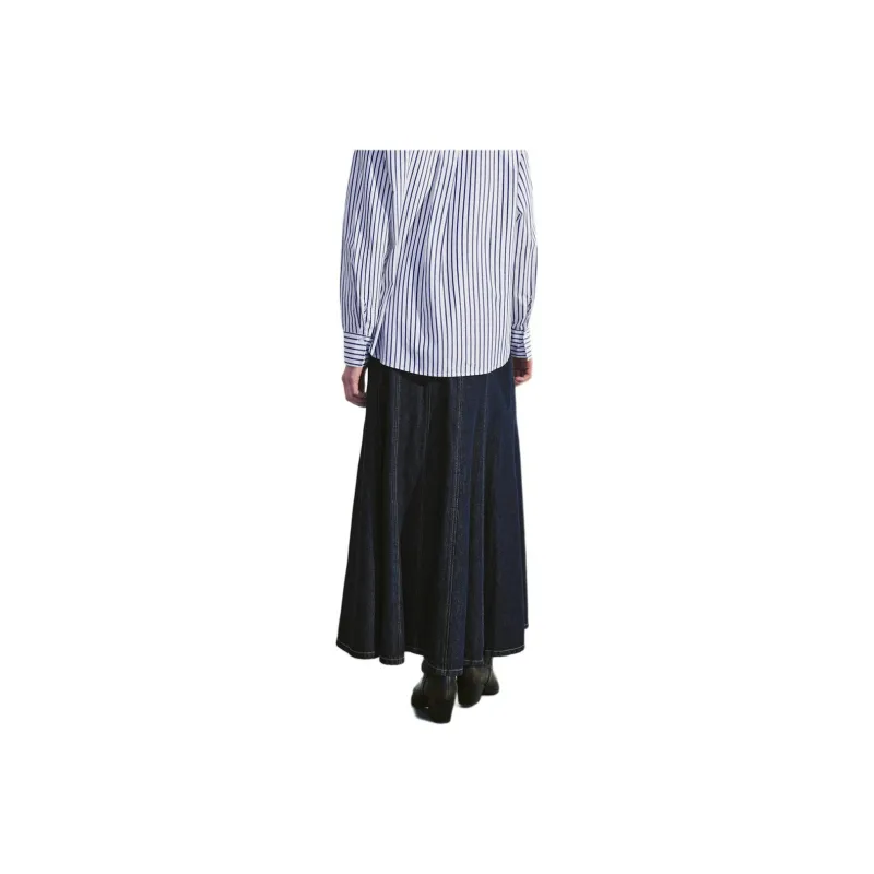 URBAN REVIVO Denim Long Skirt Women's-3
