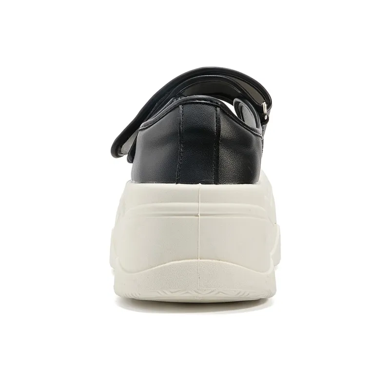 La Chapelle Anti Slip Wear Resistant Low Top Skateboard Shoes Women's Black-4