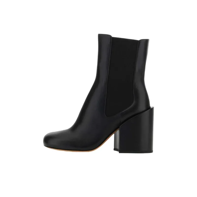 MaxMara Sportma Short Chelsea Boots 10cm Women's Black-0