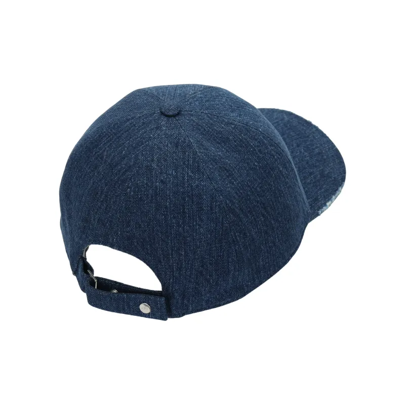 DIOR Distressed Denim Baseball Cap-3