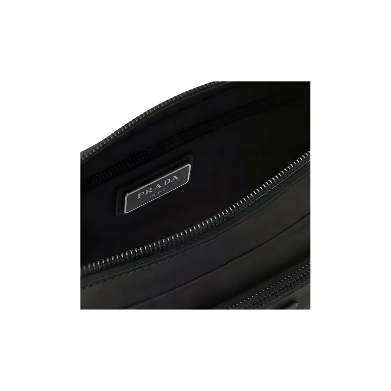 PRADA Nylon Fanny Pack Unisex Black-4