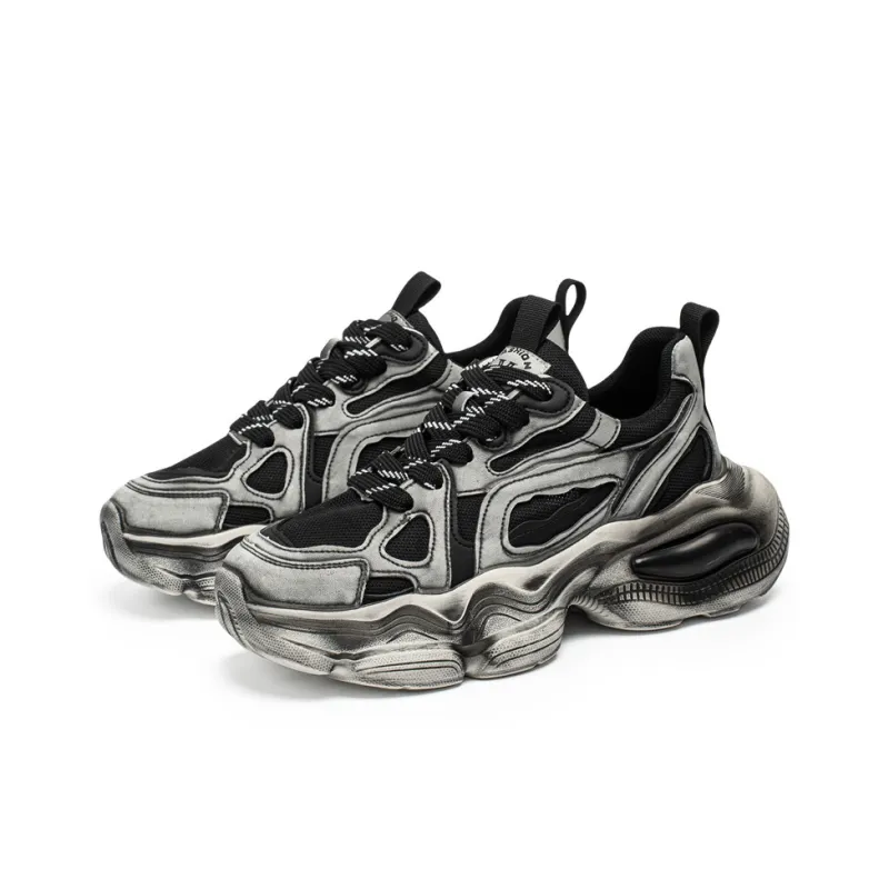 JANECO Slip Resistant, Abrasion Resistant, Breathable Low Top Chunky Sneakers Men's-2