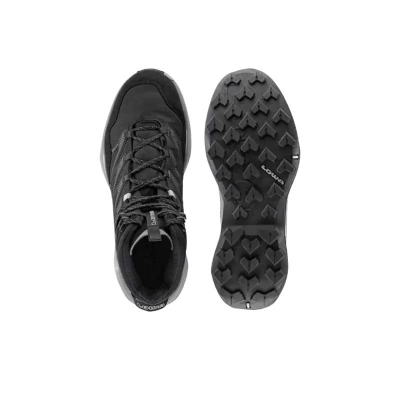 Lowa Maddo Waterproof And Breathable Mid Top Hiking Shoes Men's Black-4
