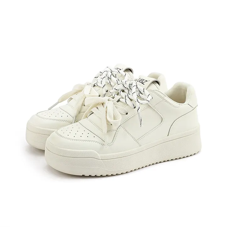 UBZ Low Top Skateboard Shoes Women's Ivory White-1