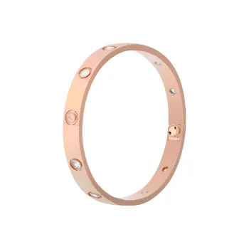 Cartier 18K Rose Gold Love Diamond Bangle