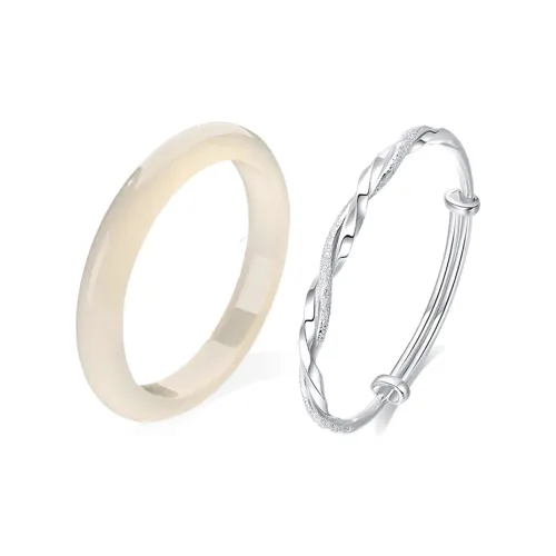 The Years Are Quiet Glass Cat Eye Bangles Unisex