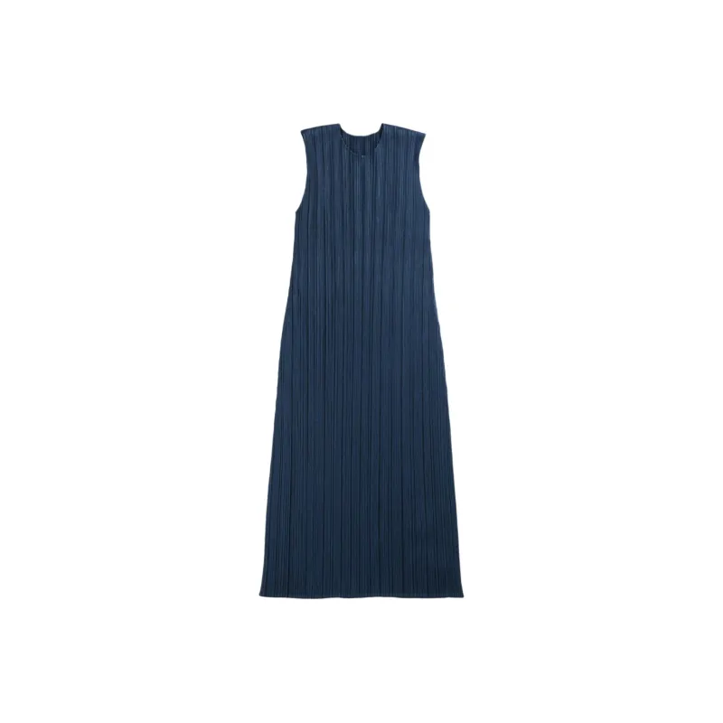 PLEATS PLEASE ISSEY MIYAKE Sleeveless Dress Women's Marine Blue-0