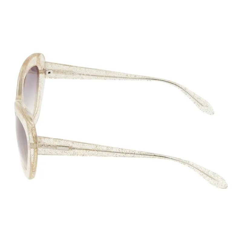 MOSCHINO Plastic Cat Eye Sunglasses Women's Gold-2