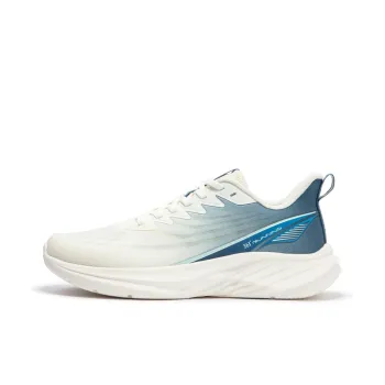 361° Cushioning Anti Slip And Wear Resistant Low Top Running Shoes Men's White Blue