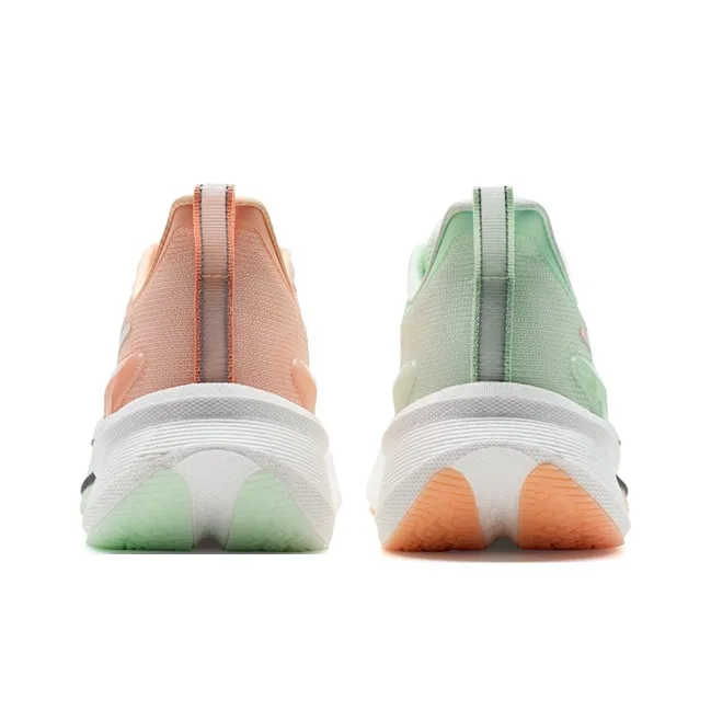XTEP 2000km 3.0 Running Shoes Women's Low Top Classic White/Pink Orange/Light Fruit Green-4
