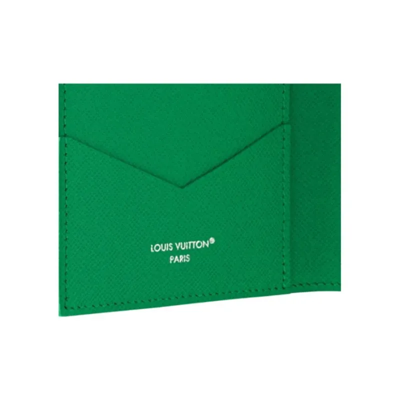 LOUIS VUITTON Werner Bronkhorst Collaboration Canvas Passport Holder Men's Green-4