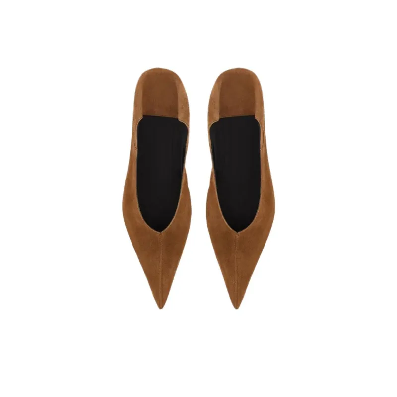 SAINT LAURENT Nour Casual Single Shoes Women's Brown-3