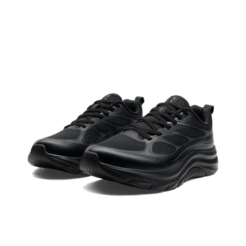XTEP Slip Resistant Coverage Low Top Casual Running Shoes Men's Black-2