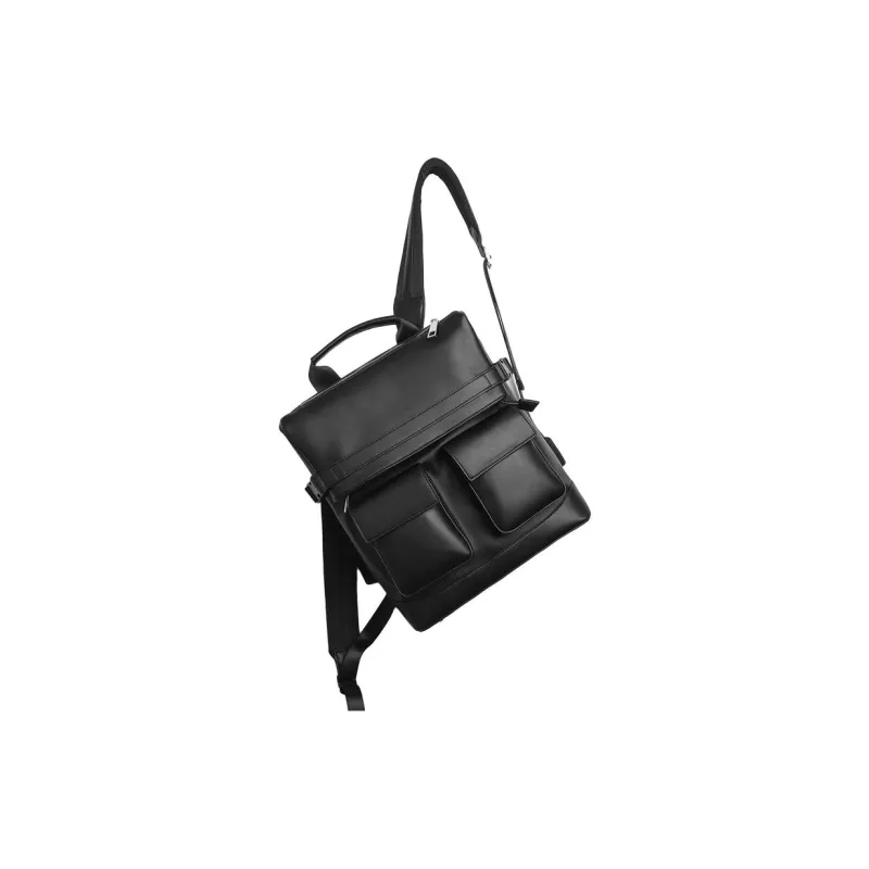 VIHUS Microfiber Leather Backpack Men's Black-1