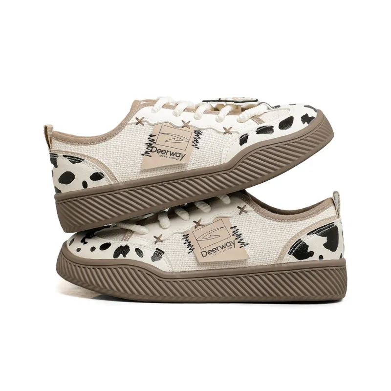 DEERWAY Height Increasing Abrasion Resistant Lightweight Breathable Slip Resistant Low Top Casual Shoes Women's Brown-2