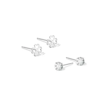 KUMET Sterling Silver Stud Earrings Women's