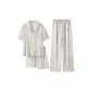23024 Women's[Three-Piece Set]Short-Sleeved Shirt+Shorts+Pants