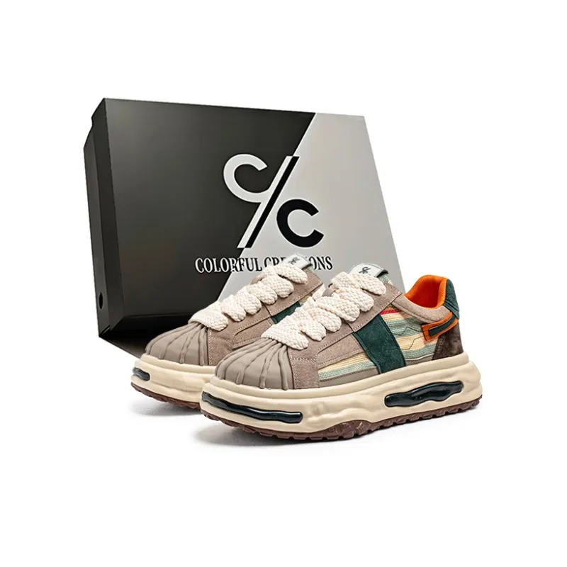Colorful Creations Anti Slip And Wear Resistant Height Increasing Low Top Casual Shoes Men's-4