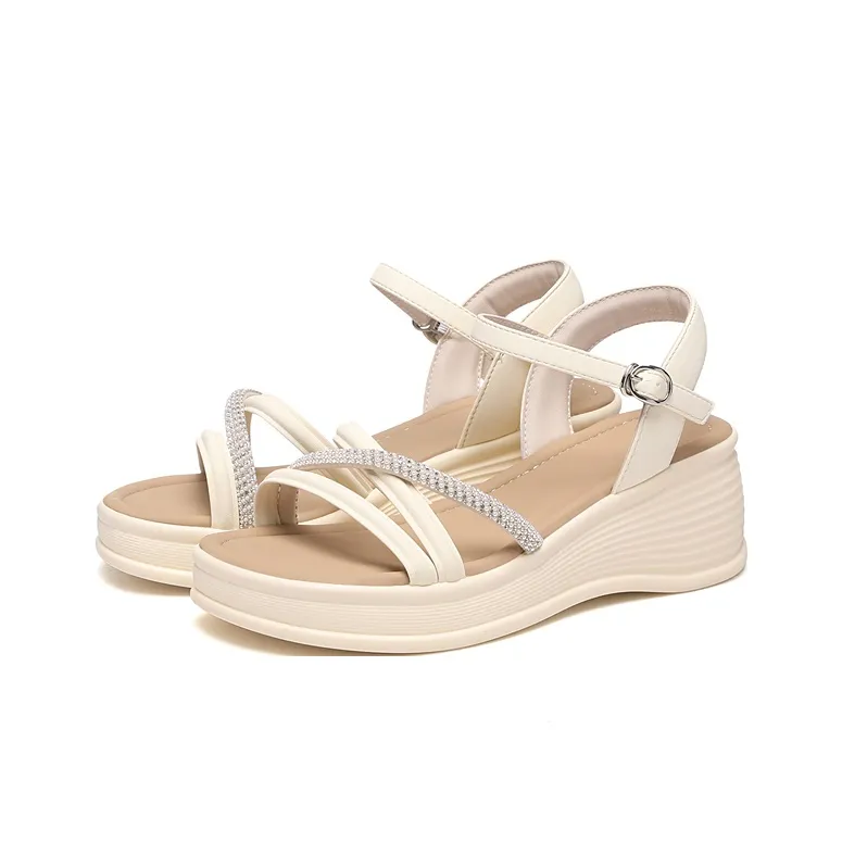 Golden Silk Rabbit One Strap Sandals Women's-1