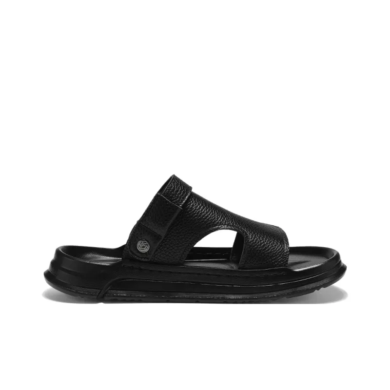 NANJIREN Beach Sandals Men Black/Beige-1