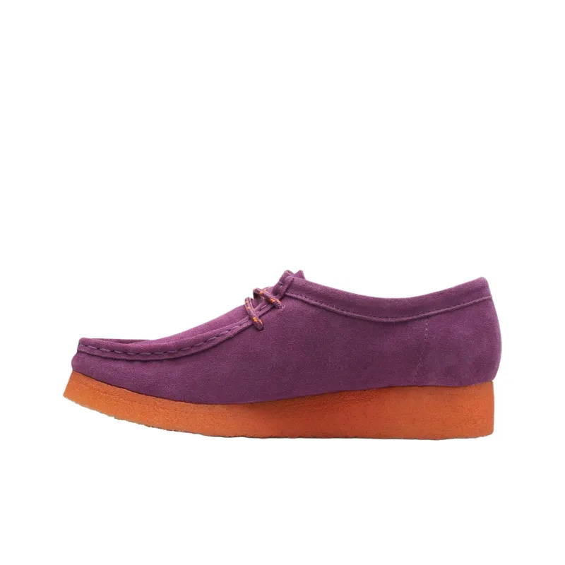 Clarks Wallabee Low Top Casual Shoes Unisex Purple-0