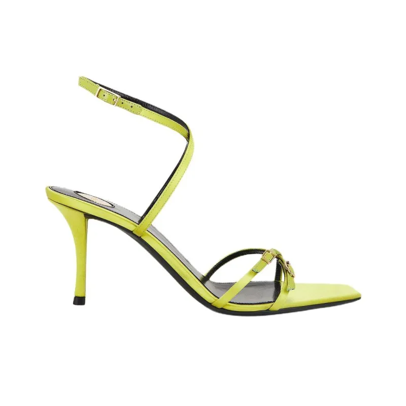 SAINT LAURENT Lydia One Strap Sandals 11cm Women's Green-1