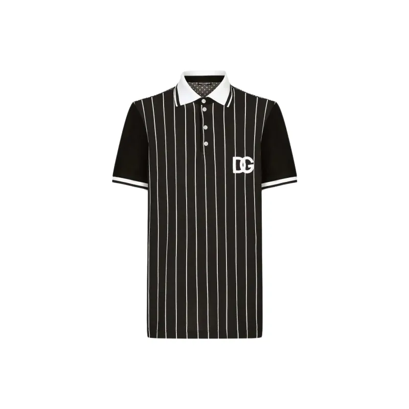 Dolce & Gabbana Polo Shirt Men's Black White-0