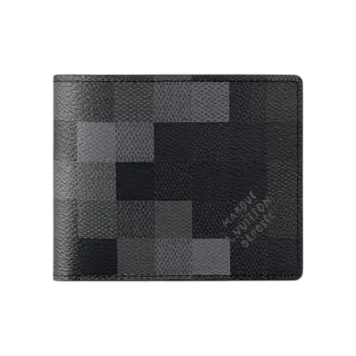 LOUIS VUITTON Slender Coated Canvas Wallet Men's Black