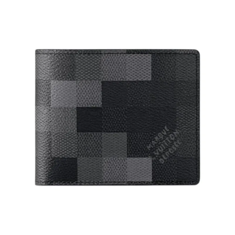 LOUIS VUITTON Slender Coated Canvas Wallet Men's Black-0
