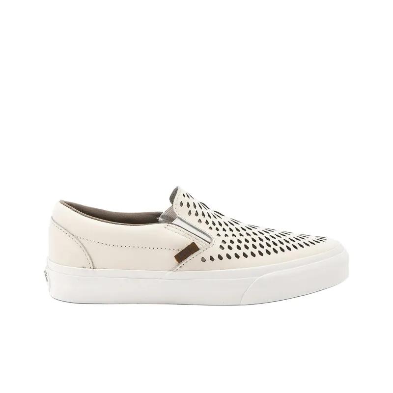 Vans CLASSIC SLIP ON Anti Slip Wear Resistant Low Top Skateboard Shoes Unisex Ecru-1