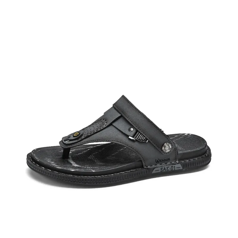 Wen Nai Beach Sandals Men's Gray-1