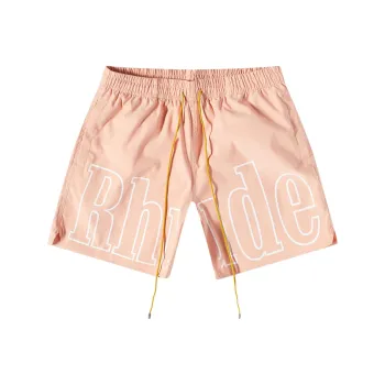 RHUDE Swimming Shorts Men's Salmon Pink