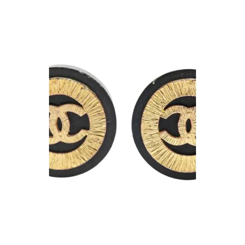 CHANEL 1994 Cc Button Clip on Earrings-2