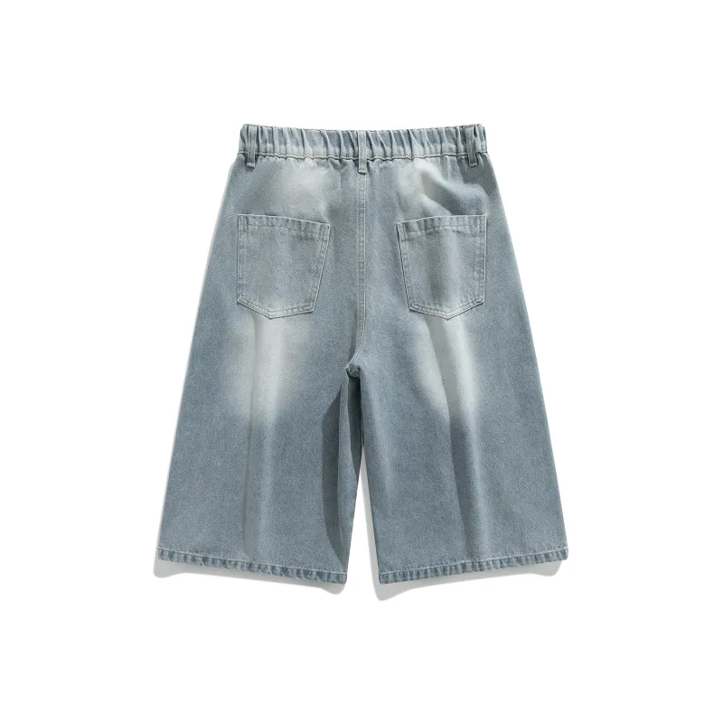 Jeep Denim Shorts Men's Light Blue-3