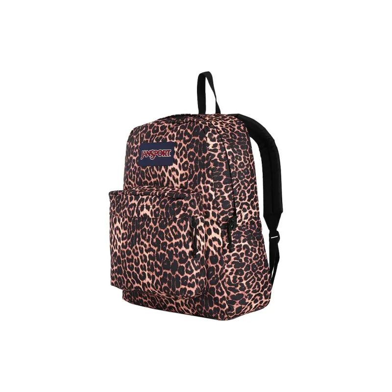 JanSport Polyester Backpack Regular Unisex Black And White Panther Print/Brown Leopard Print-1