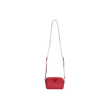 PRADA Calfskin Small Square Bag Crossbody Bag Shoulder Bag Women's Red