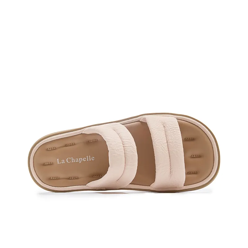 La Chapelle Slip Resistant Abrasion Resistant Slide Slippers Women's Pink-4