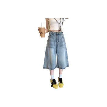 Flowers In Water Denim Shorts Women's