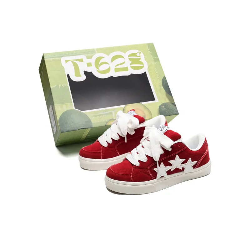 T628 Stars Puffy Shoes Slip Resistant, Abrasion Resistant, Lightweight Low Top Skateboard Shoes Unisex-118