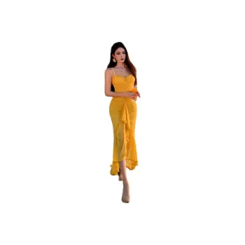 Dior Beauty Slip Dresses Women's Yellow