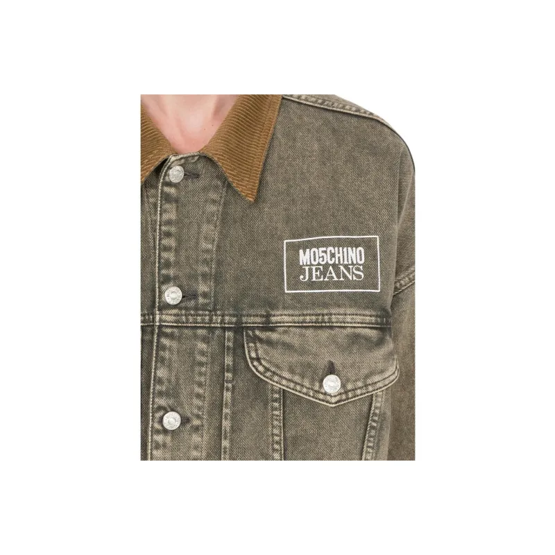MOSCHINO Logo print Denim Jacket-1