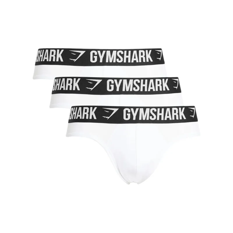 GYMSHARK Brief 3PK Underpants Men's 3 Pack White-0