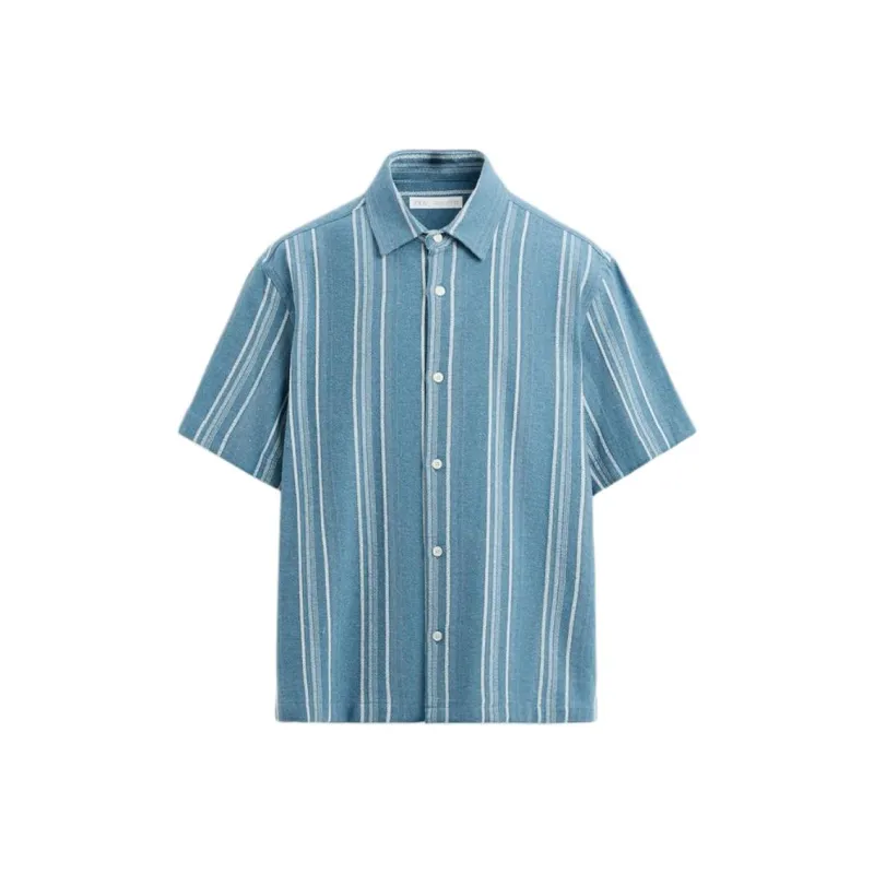 ZARA Shirts Men Indigo-0