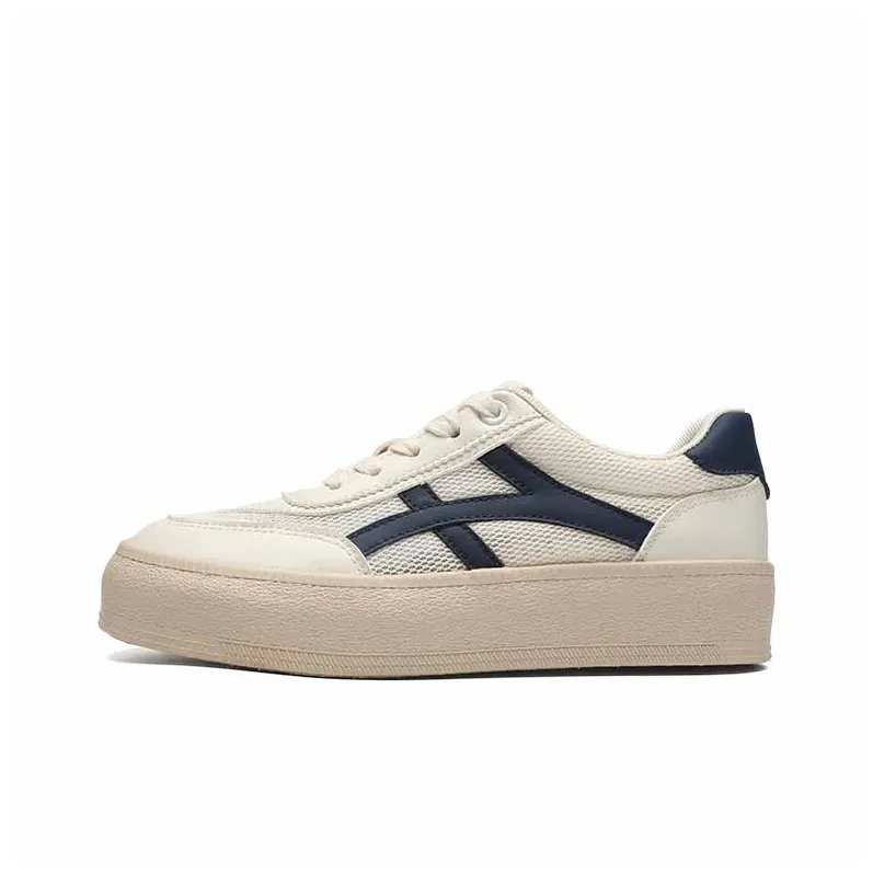 ZHR Low Top Skateboard Shoes Women's Beige Blue-0