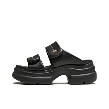 TATA Rubber Foam Outsole Leather Patchwork Slide Slippers Women's