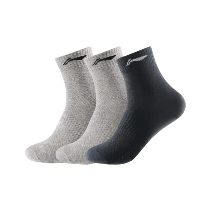 LiNing Mid Calf Socks Unisex 3 Pack-8
