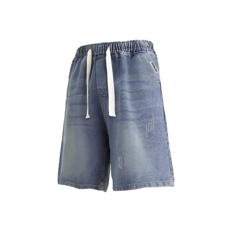 ATLETICO DE MADRID 1903 Denim Shorts Unisex Blue-0